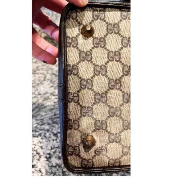 1960' GUCCI ANTIQUE TRAIN CASE LUGGAGE BAG - Picture 5 of 16